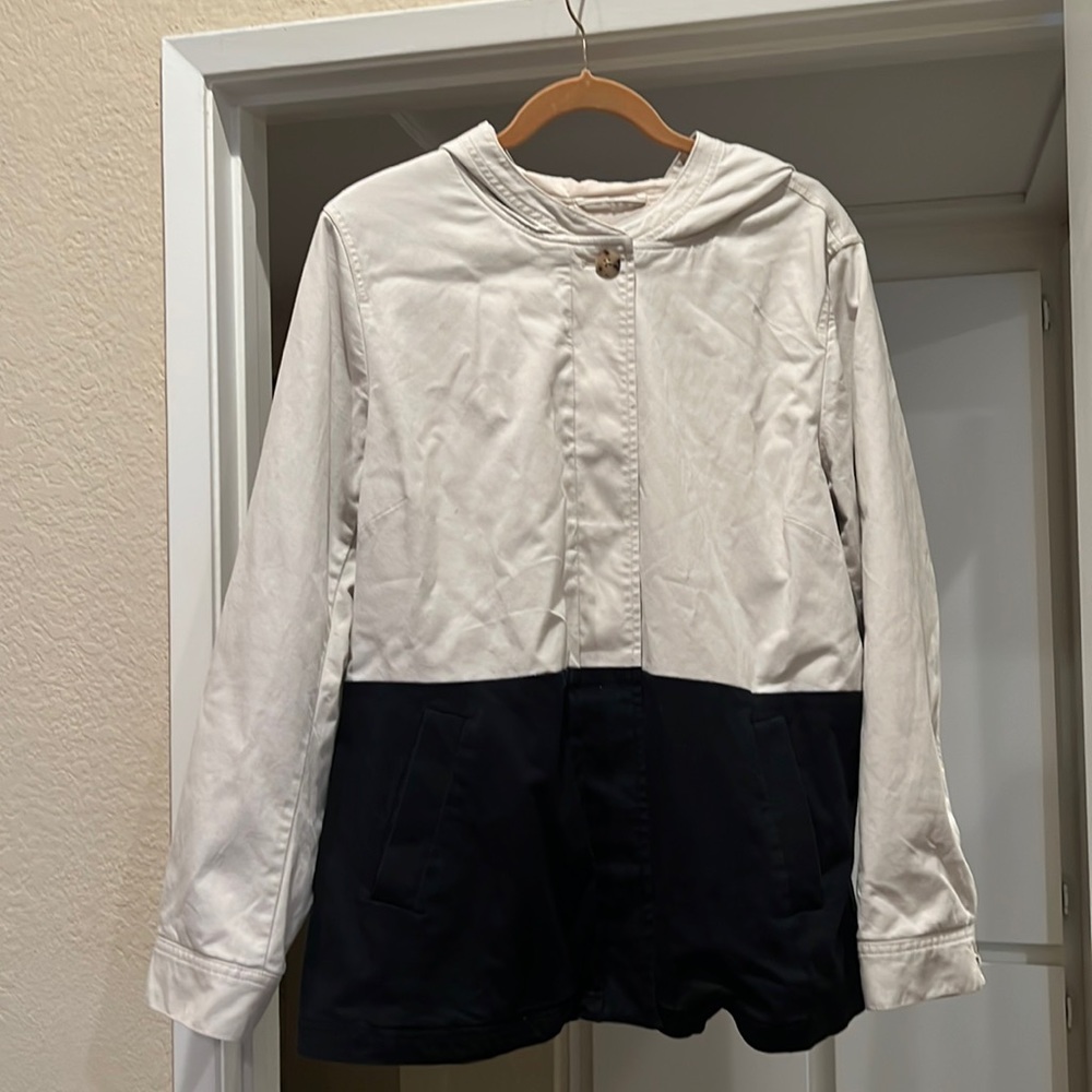 Light khaki and black jacket